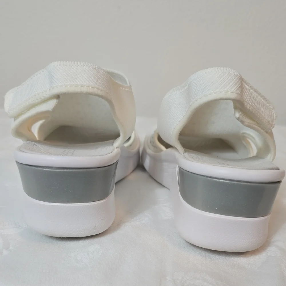 Bzees White Rhinestone Slip-On Slingback Sandals - Picture 9 of 16